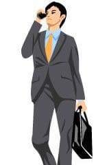 外回り中の男性